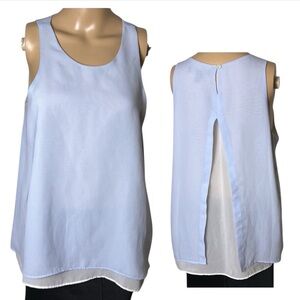 BR Sheer,chiffon,layered blouse,flare,sleeveless, flowy, hi-lo,coastal,feminine